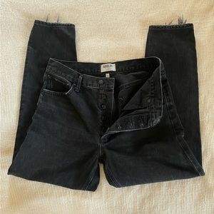 AGOLDE Black Denim Straight Jean 30